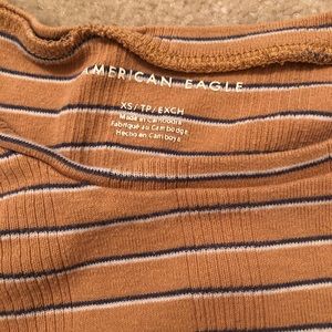 american eagle striped crop top